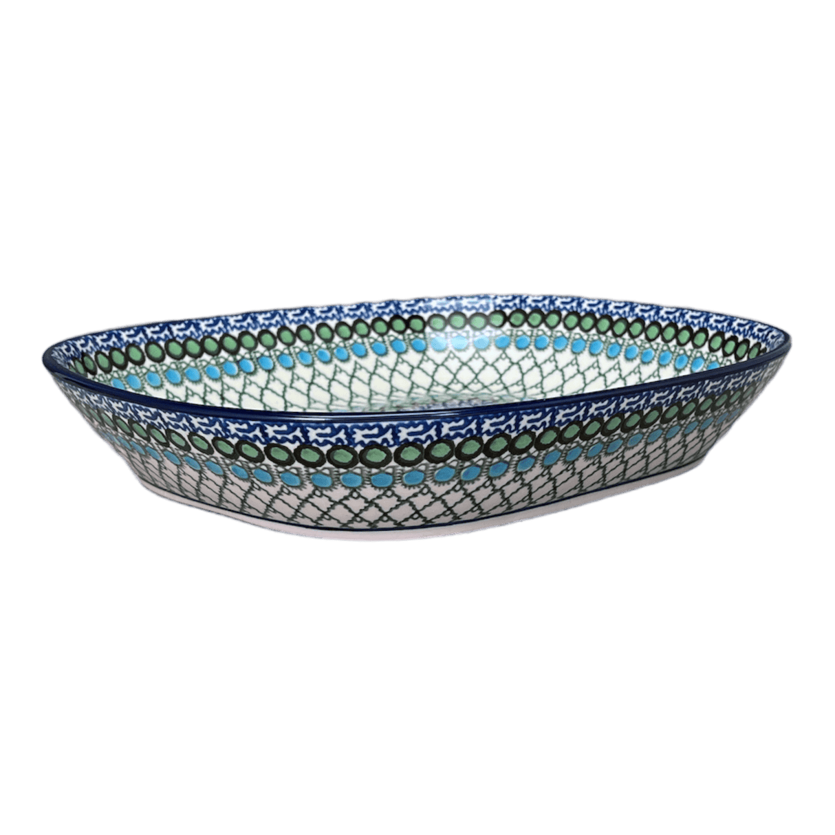 Baker, Rectangular, 9" x 10.5" in "Mediterranean Waves" by Ceramika Artystyczna  | A158-U72