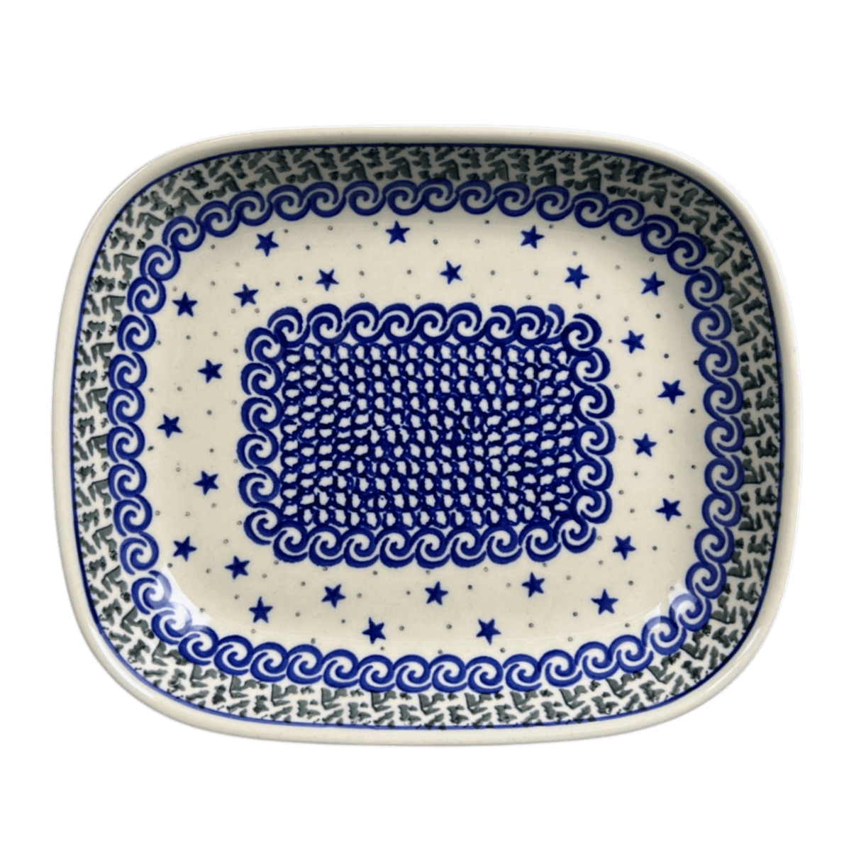 Baker, Rectangular, 7.5" x 9" in "Starry Sea" by Ceramika Artystyczna | A159-454C