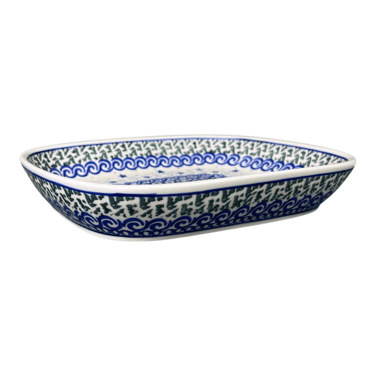 Baker, Rectangular, 7.5" x 9" in "Starry Sea" by Ceramika Artystyczna | A159-454C