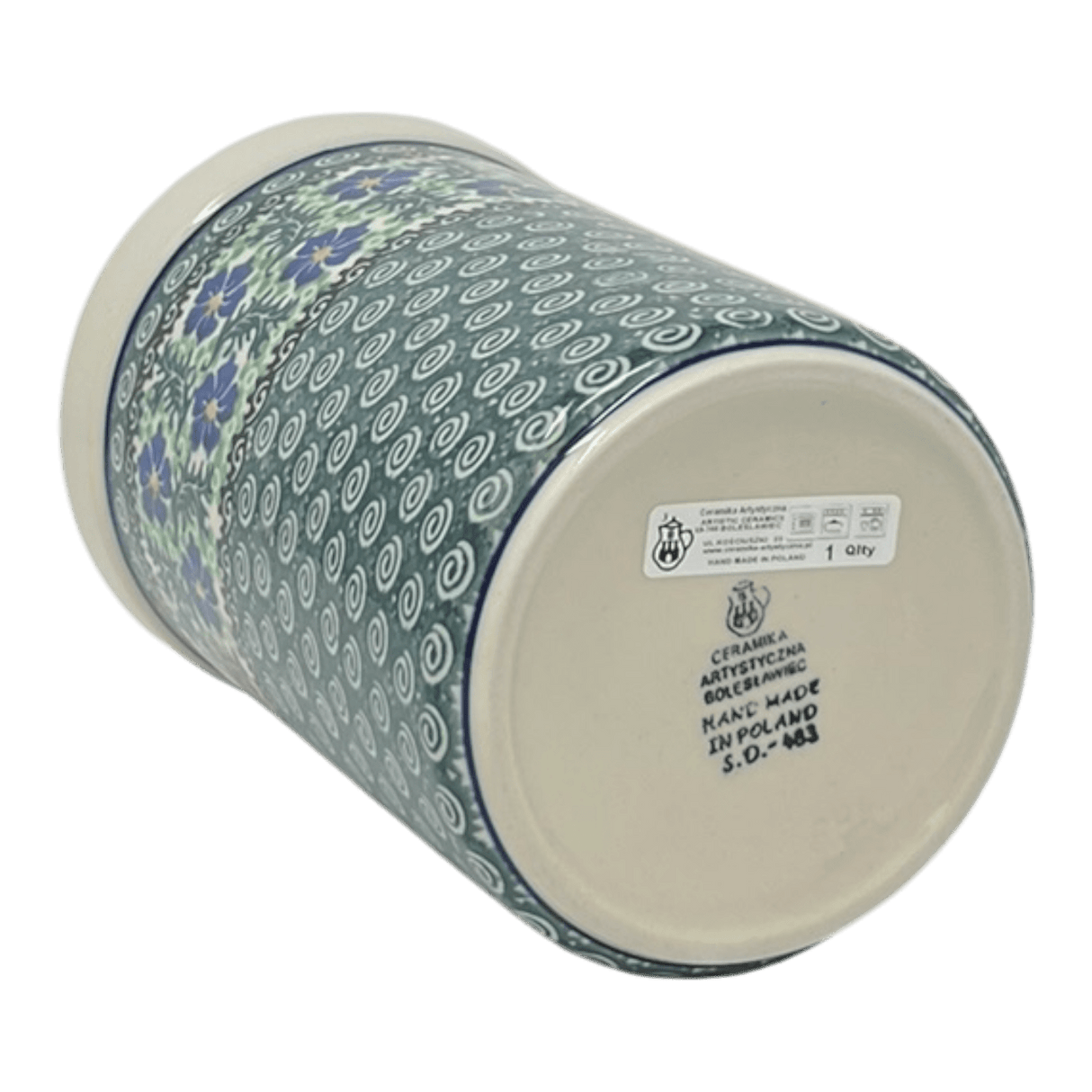 Utensil Holder, 7.75" x 5.5" in "Clematis" by Ceramika Artystyczna | A169-1538X