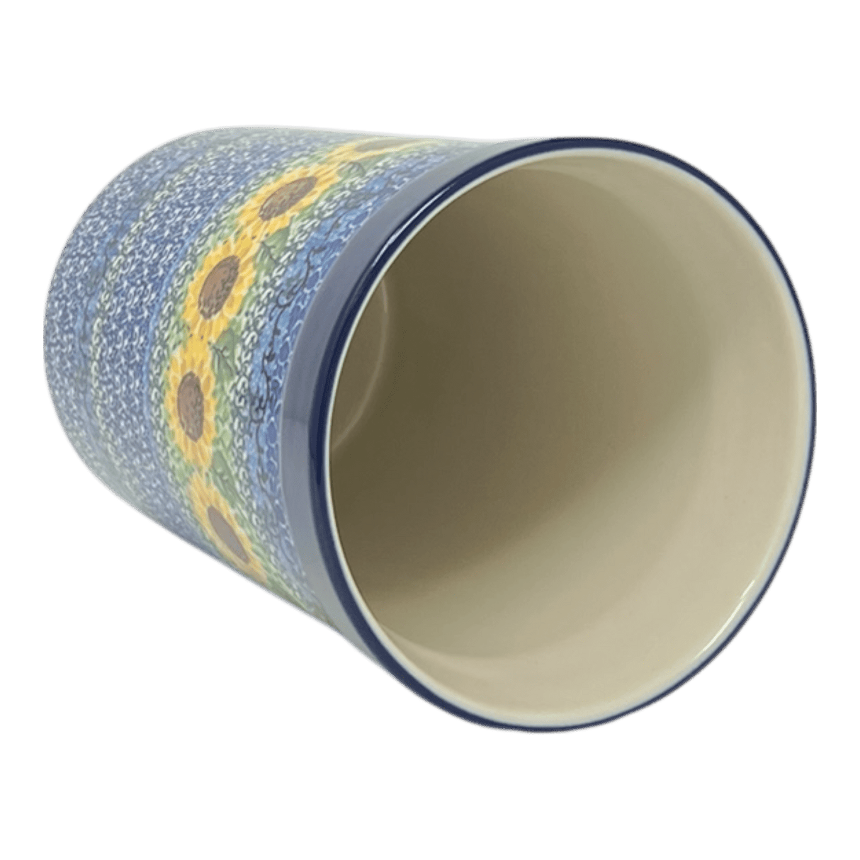 Utensil Holder, 7.75" x 5.5" in "Sunflowers" by Ceramika Artystyczna | A169-U4739