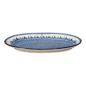 Polish Pottery CA 17.5" Oval Platter (Winter Skies) | A200-2826X Additional Image at PolishPotteryOutlet.com