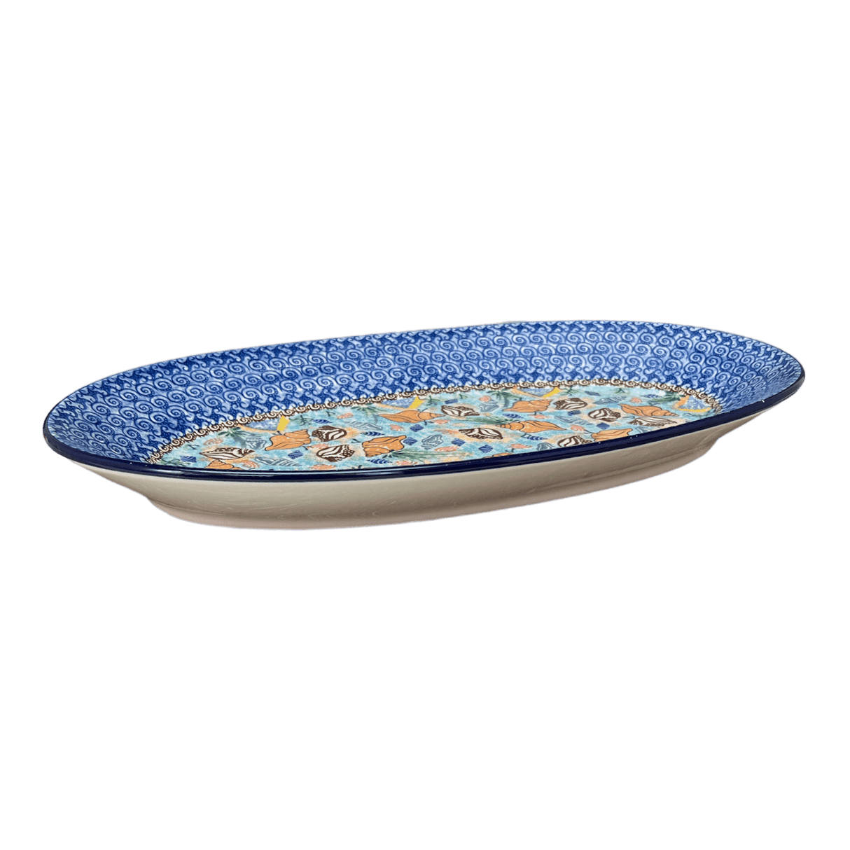 Platter, Oval, 17.5" in "Poseidon's Treasure" by Ceramika Artystyczna | A200-U1899