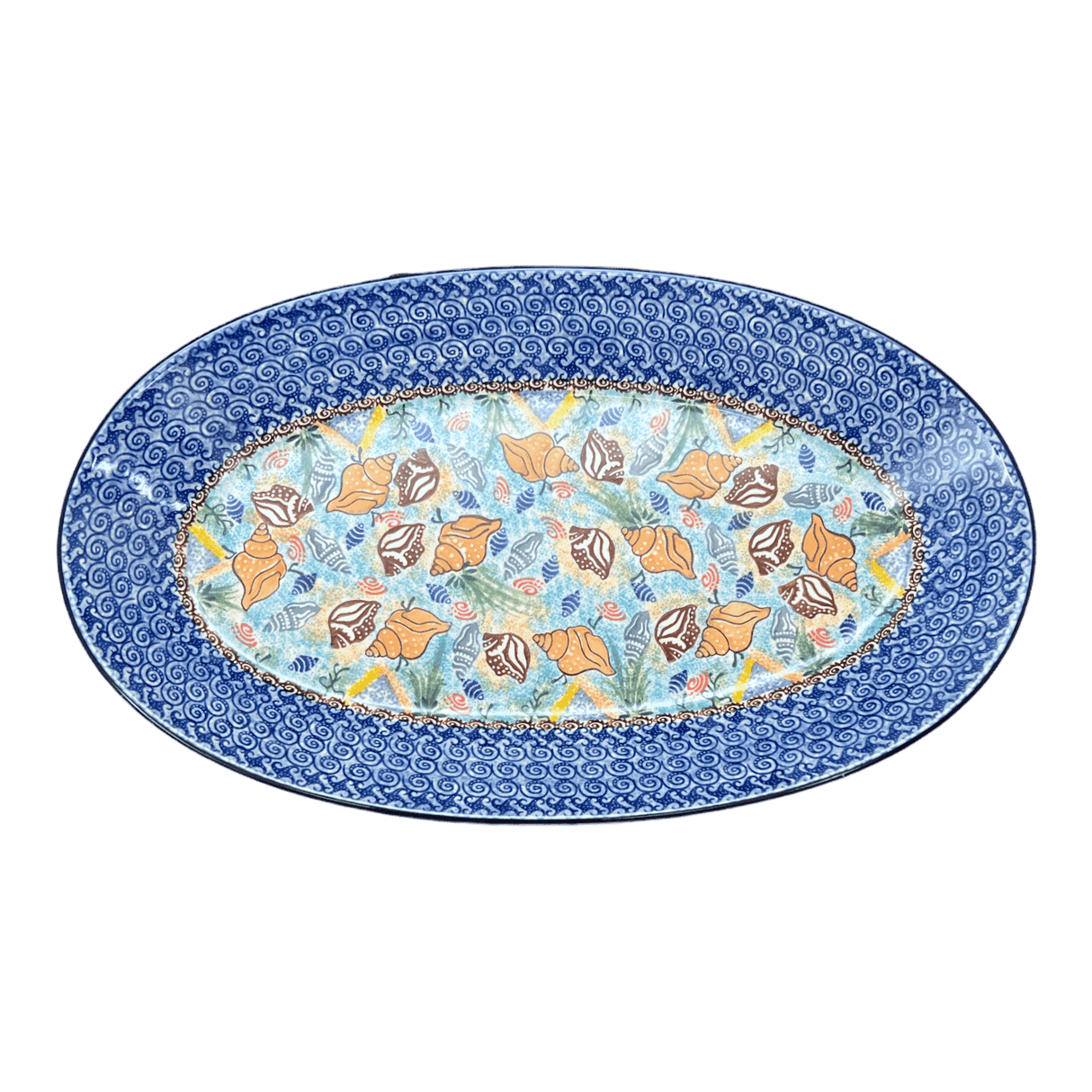 Platter, Oval, 17.5" in "Poseidon's Treasure" by Ceramika Artystyczna | A200-U1899