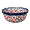 Polish Pottery CA 6.25" Bowl (Red Aster) | A209-1435X at PolishPotteryOutlet.com