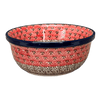 Polish Pottery C.A. 6.25" Bowl (Coral Fans) | A209-2199X at PolishPotteryOutlet.com