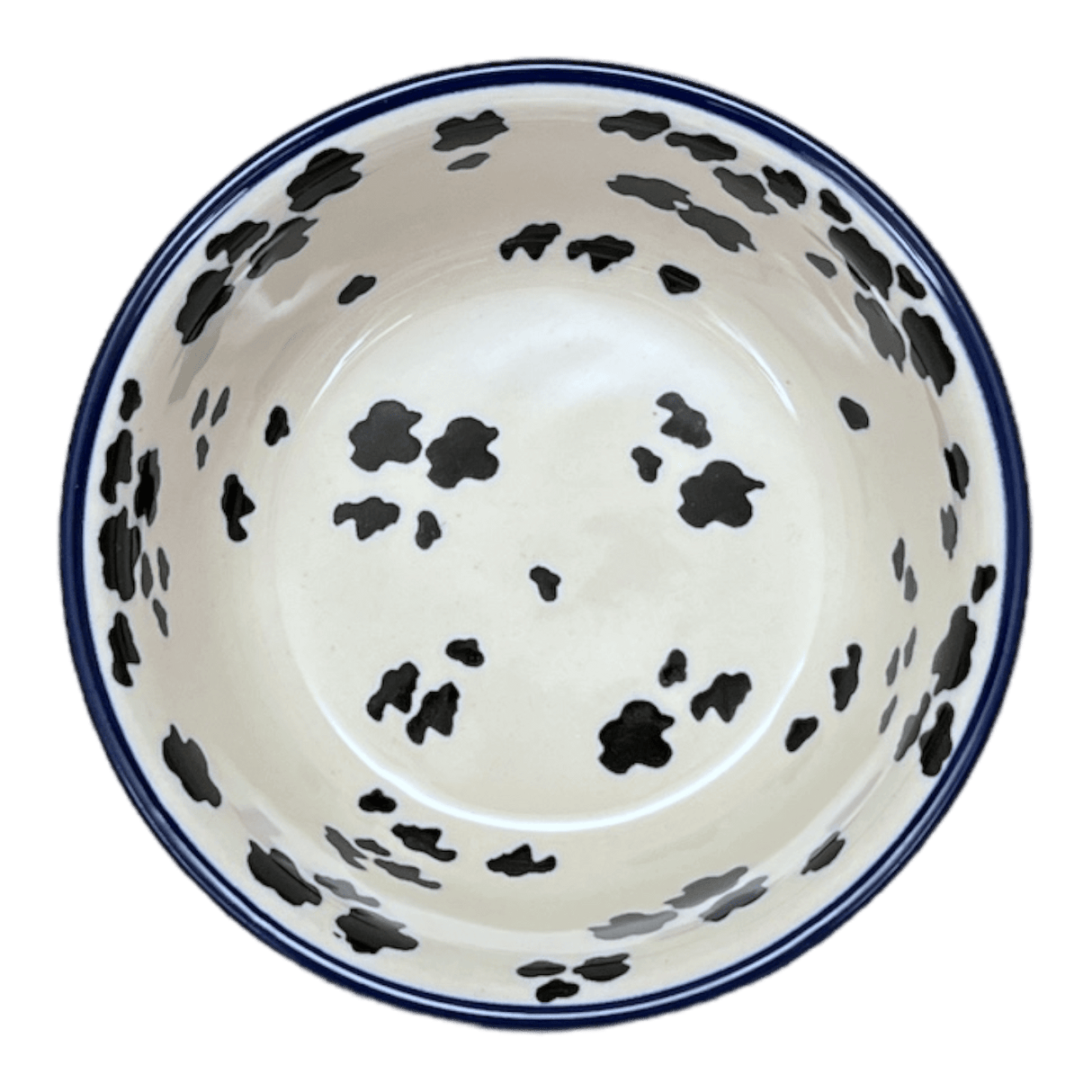 Bowl, Round, 6.25" in "Cowabunga - Blue Rim" by Ceramika Artystyczna | A209-2417X