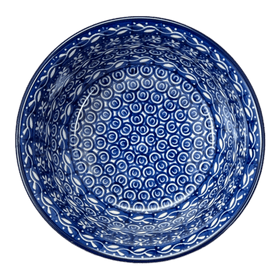 Polish Pottery CA 6.25" Bowl (Wavy Blues) | A209-905X Additional Image at PolishPotteryOutlet.com