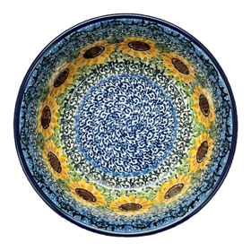 Polish Pottery CA 6.25" Bowl (Sunflowers) | A209-U4739 Additional Image at PolishPotteryOutlet.com