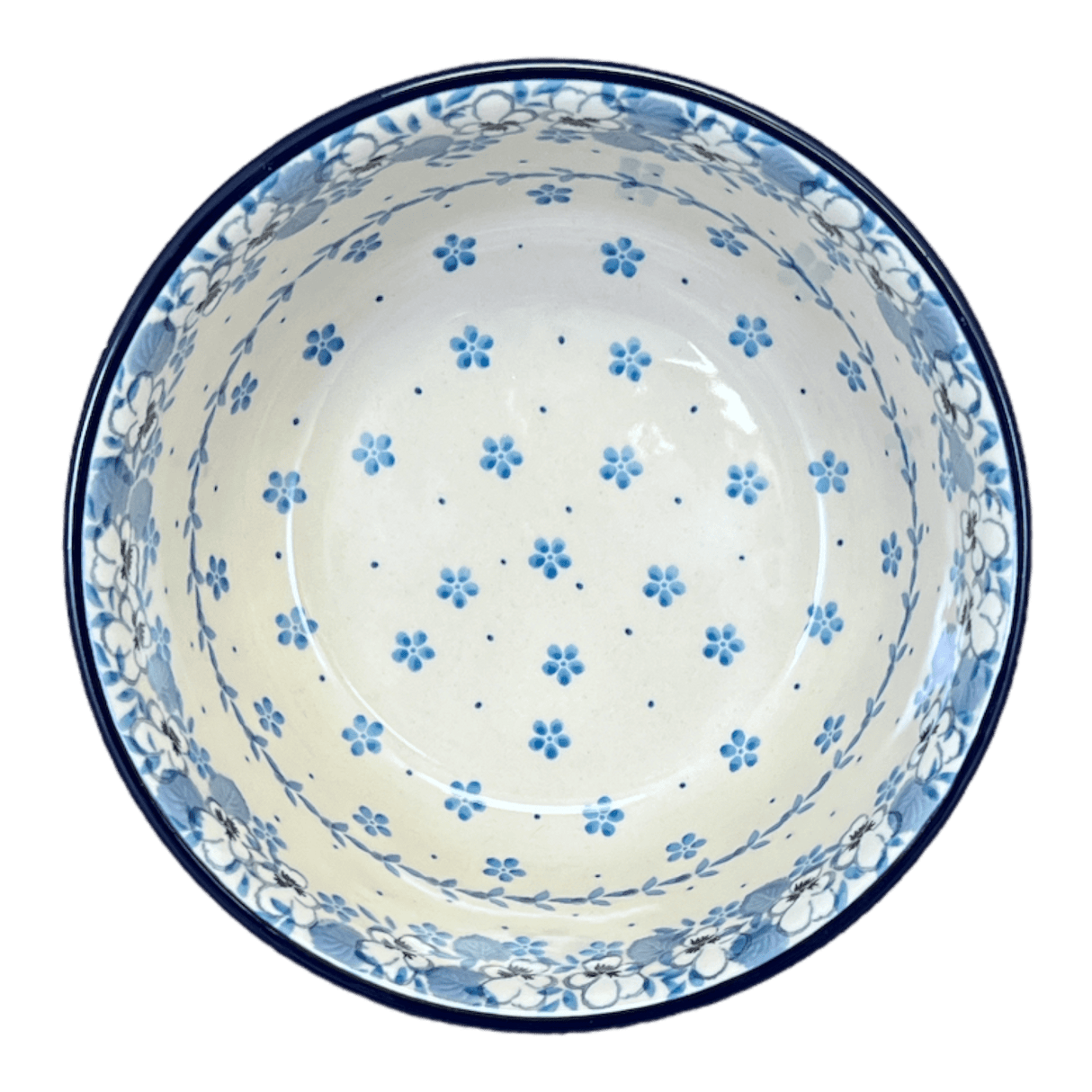 Bowl, Round, 7.75" in "Pansy Blues" by Ceramika Artystyczna | A211-2346X