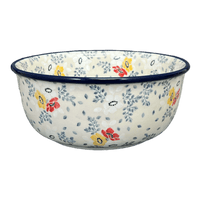 A picture of a Polish Pottery CA 7.75" Bowl (Soft Bouquet) | A211-2378X as shown at PolishPotteryOutlet.com/products/7-75-bowl-soft-bouquet-a211-2378x