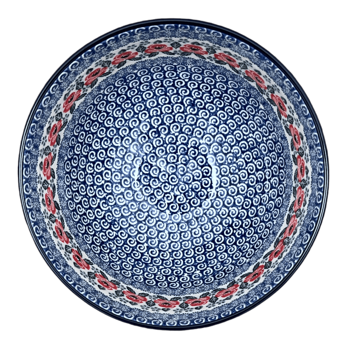 Bowl, Round, Deep, Pedestal, 10" in "Rosie's Garden" by Ceramika Artystyczna | A215-1490X