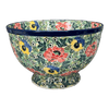 Polish Pottery CA Deep 10" Pedestal Bowl (Tropical Love) | A215-U4705 at PolishPotteryOutlet.com