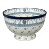 Polish Pottery CA Deep 10" Pedestal Bowl (Lone Owl) | A215-U4872 at PolishPotteryOutlet.com