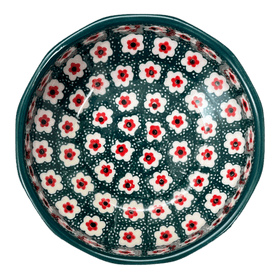 Polish Pottery CA Multangular Bowl (Riot Daffodils) | A221-1174Q Additional Image at PolishPotteryOutlet.com