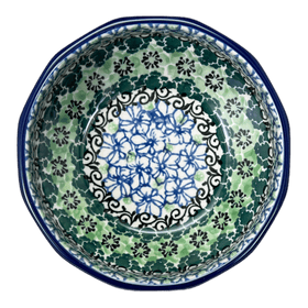 Polish Pottery CA Multangular Bowl (Ring of Green) | A221-1479X Additional Image at PolishPotteryOutlet.com