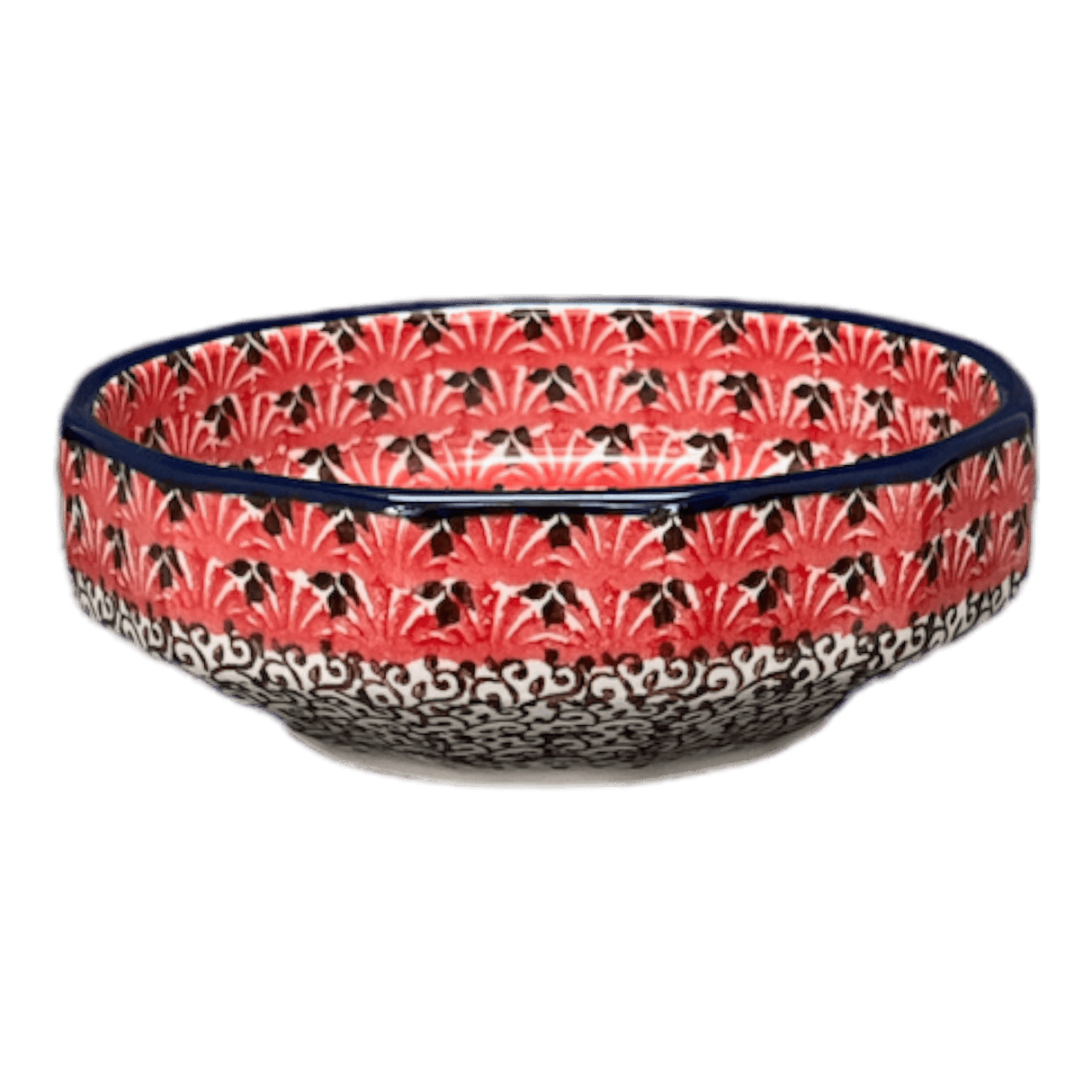 Bowl, Multiangular, 5" in "Coral Fans" by Ceramika Artystyczna | A221-2199X