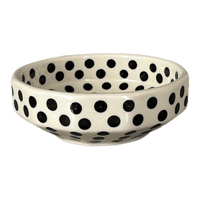A picture of a Polish Pottery CA Multangular Bowl (Dalmatian) | A221-2308 as shown at PolishPotteryOutlet.com/products/5-multiangular-bowl-dalmatian-a221-2308