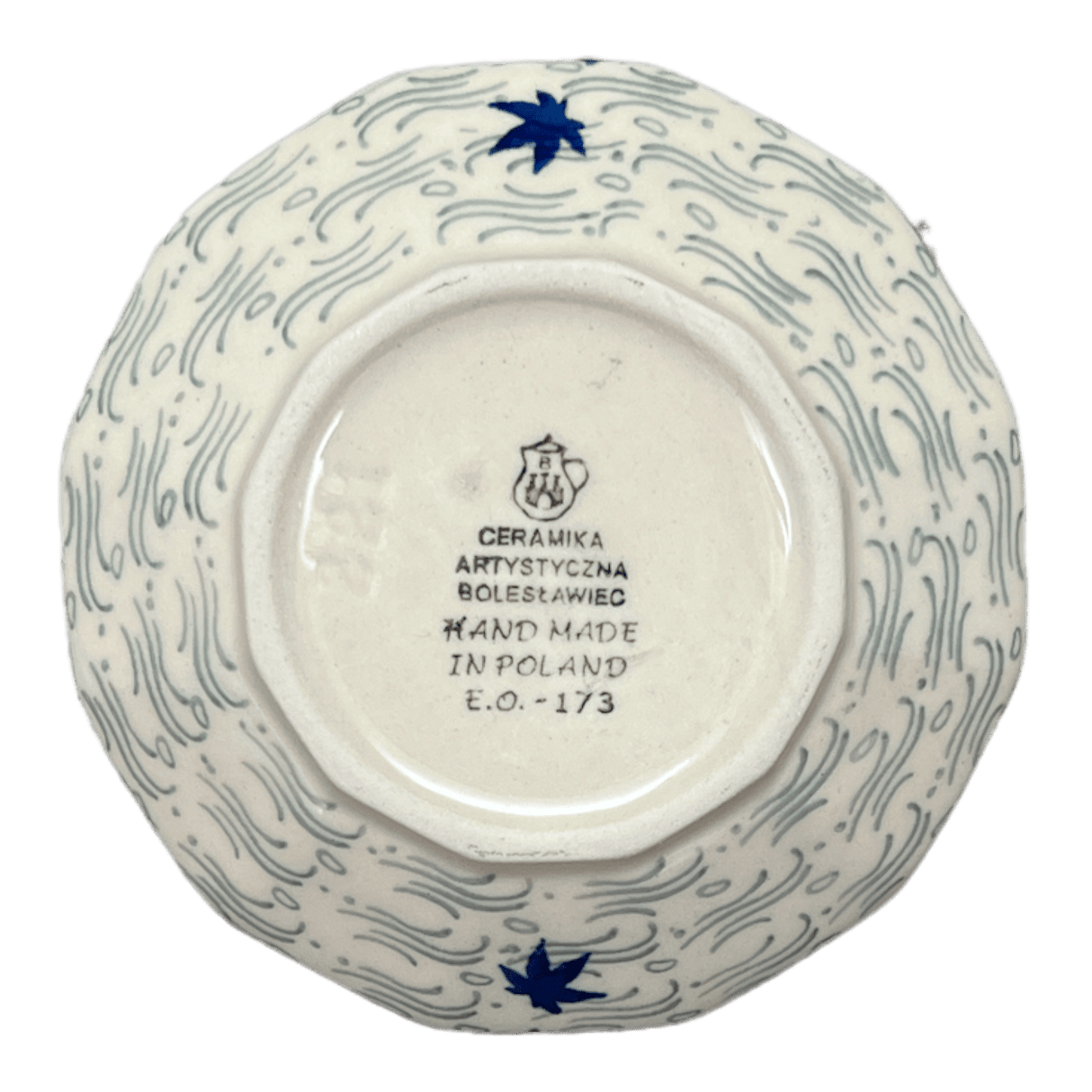 Bowl, Multiangular, 5" in "Blue Sweetgum" by Ceramika Artystyczna | A221-2545X