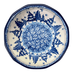 Polish Pottery CA Multangular Bowl (Winter Skies) | A221-2826X Additional Image at PolishPotteryOutlet.com