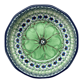 Polish Pottery CA Multangular Bowl (Green Goddess) | A221-U408A Additional Image at PolishPotteryOutlet.com