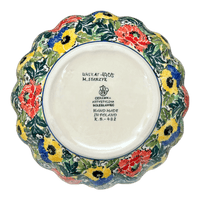 A picture of a Polish Pottery CA 7.5" Blossom Bowl (Tropical Love) | A249-U4705 as shown at PolishPotteryOutlet.com/products/7-5-blossom-bowl-tropical-love-a249-u4705