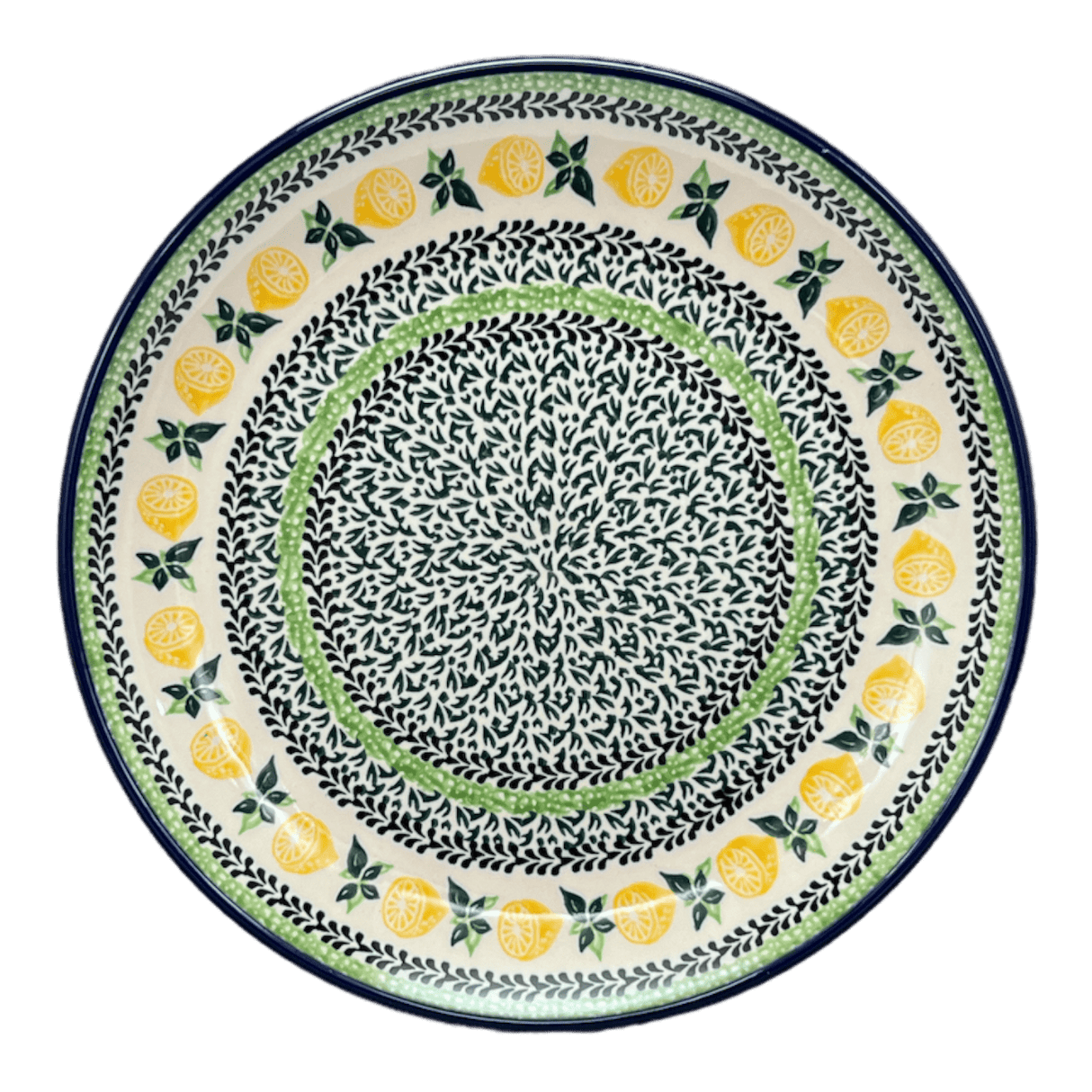 Plate, Round, Dinner, 10" in "Lemons and Leaves" by Ceramika Artystyczna | A257-2749X