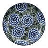 Polish Pottery CA 10" Dinner Plate (Blue Dahlia) | A257-U1473 at PolishPotteryOutlet.com
