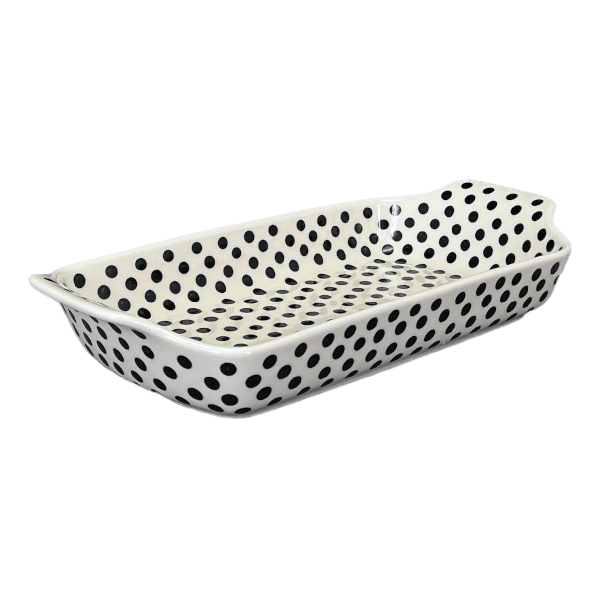 Baker, Rectangular, Shallow, 12.75" x 6.75" in "Dalmatian" by Ceramika Artystyczna | A280-2308