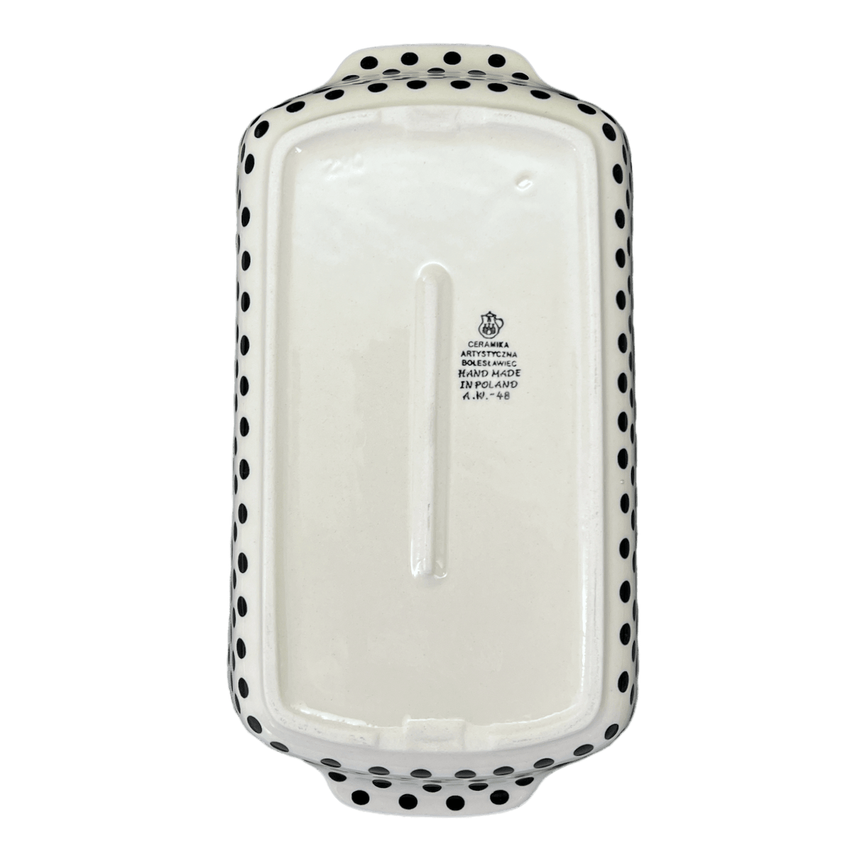 Baker, Rectangular, Shallow, 12.75" x 6.75" in "Dalmatian" by Ceramika Artystyczna | A280-2308