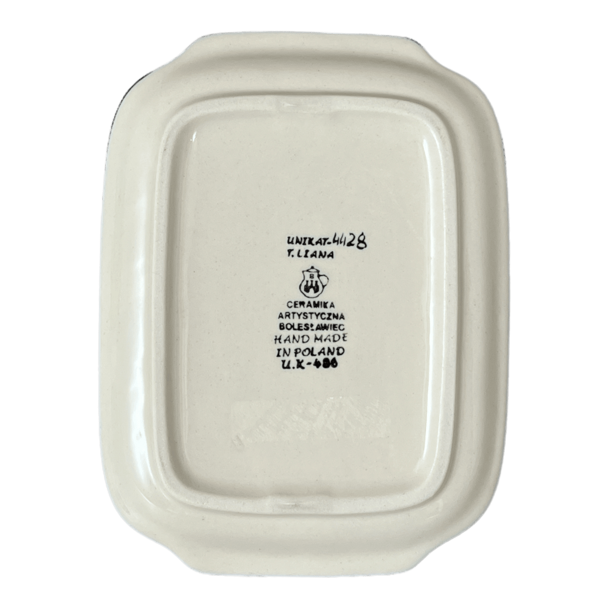 Butter Dish, 7" x 5.5" in "Aztec Blues" by Ceramika Artystyczna | A295-U4428