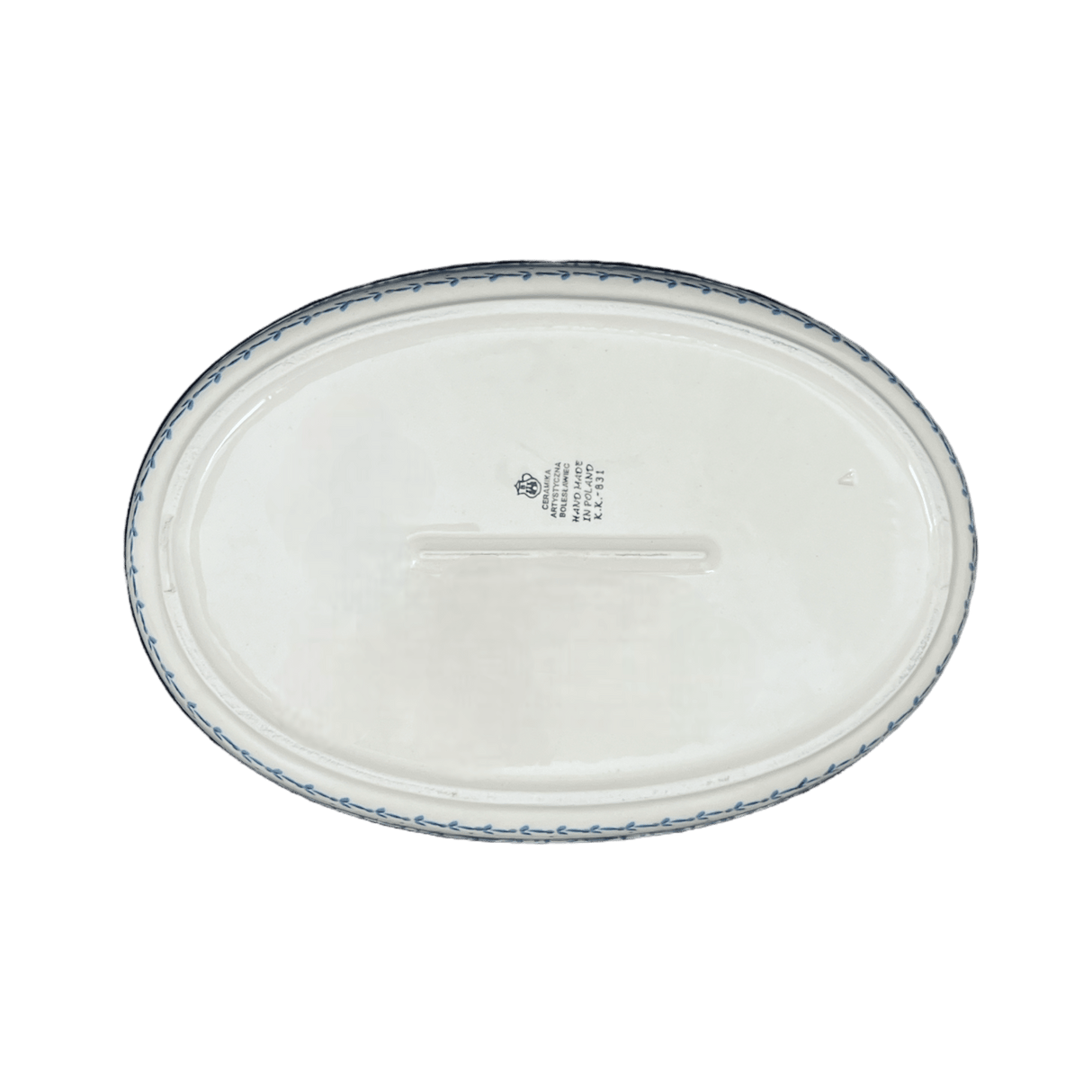 Baker, Oval, 13.75" x 9.25" in "Pansy Blues" by Ceramika Artystyczna | A296-2346X