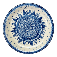 A picture of a Polish Pottery CA 8" Salad Plate (Winter Skies) | A337-2826X as shown at PolishPotteryOutlet.com/products/8-c-a-salad-plate-winter-skies-a337-2826x