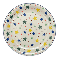 A picture of a Polish Pottery CA 8" Salad Plate (Star Shower) | A337-359X as shown at PolishPotteryOutlet.com/products/8-round-salad-plate-star-shower-a337-359x