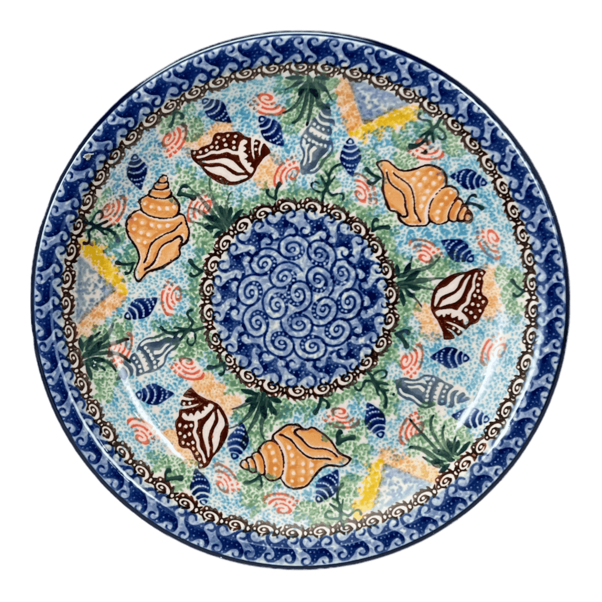 Plate, Round, Salad, 8" in "Poseidon's Treasure" by Ceramika Artystyczna | A337-U1899