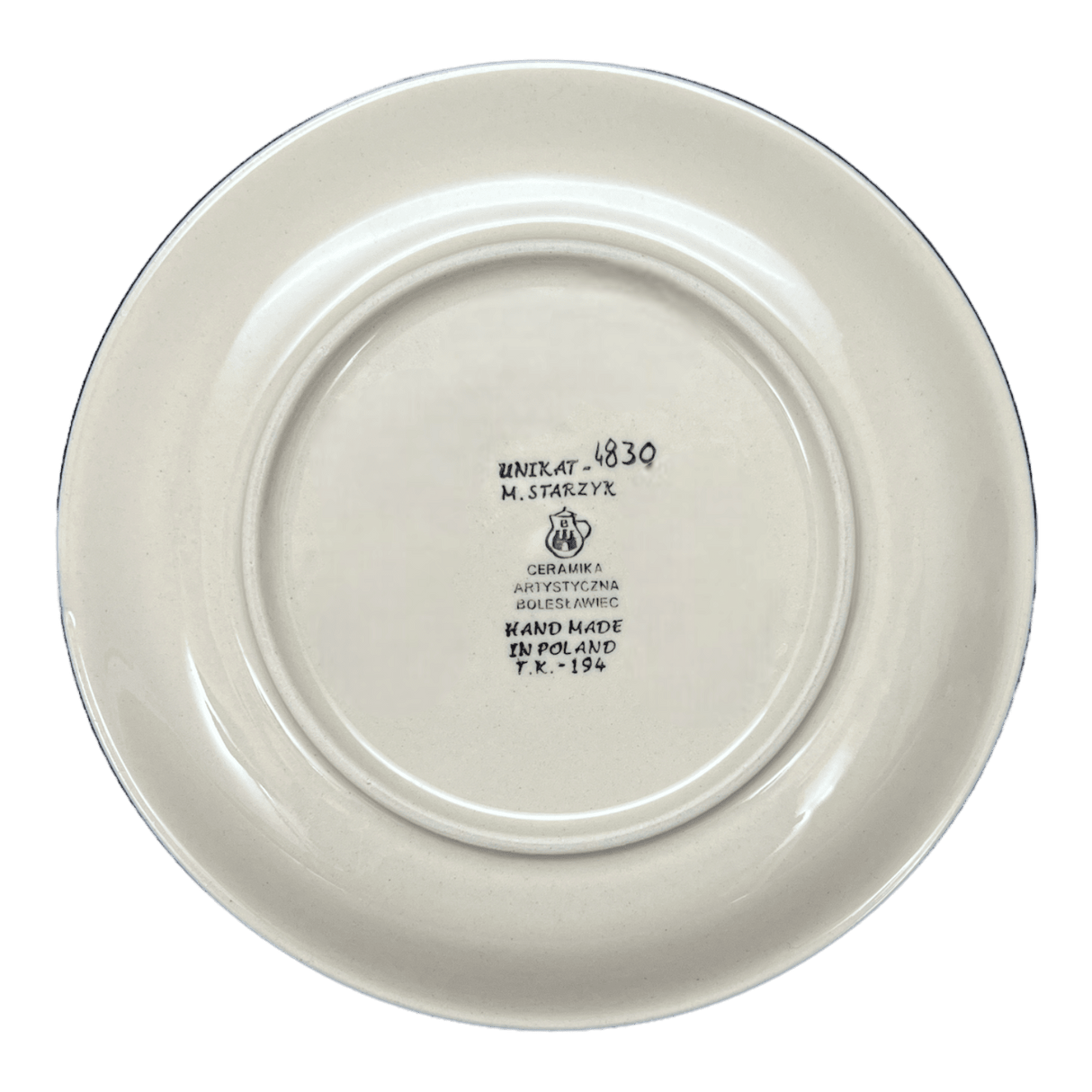 Plate, Round, Salad, 8" in "Bullfinch on Blue" by Ceramika Artystyczna | A337-U4830