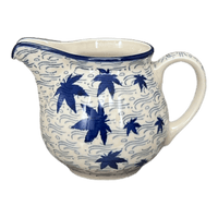 A picture of a Polish Pottery CA 10 oz. Creamer (Blue Sweetgum) | A341-2545X as shown at PolishPotteryOutlet.com/products/10-oz-creamer-blue-sweetgum-a341-2545x
