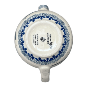 Polish Pottery CA 10 oz. Creamer (Bullfinch on Blue) | A341-U4830 Additional Image at PolishPotteryOutlet.com