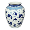 Polish Pottery CA 6.5" Tall Vase (Koi Pond) | A345-2372X at PolishPotteryOutlet.com