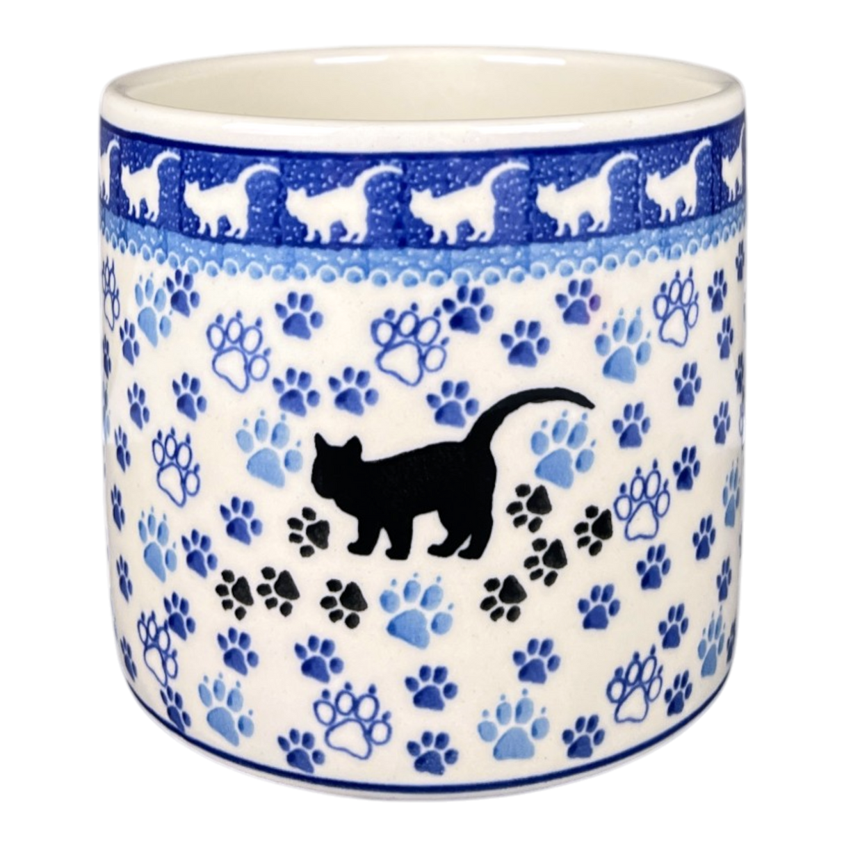 Flower Pot, 4.75" in "Cat Tracks" by Ceramika Artystyczna | A361-1771