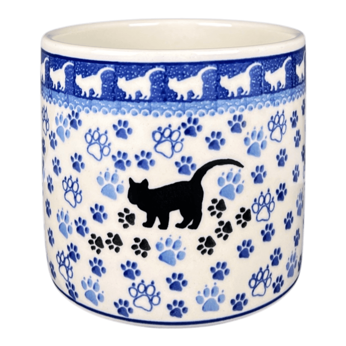 Flower Pot, 4.75" in "Cat Tracks" by Ceramika Artystyczna | A361-1771