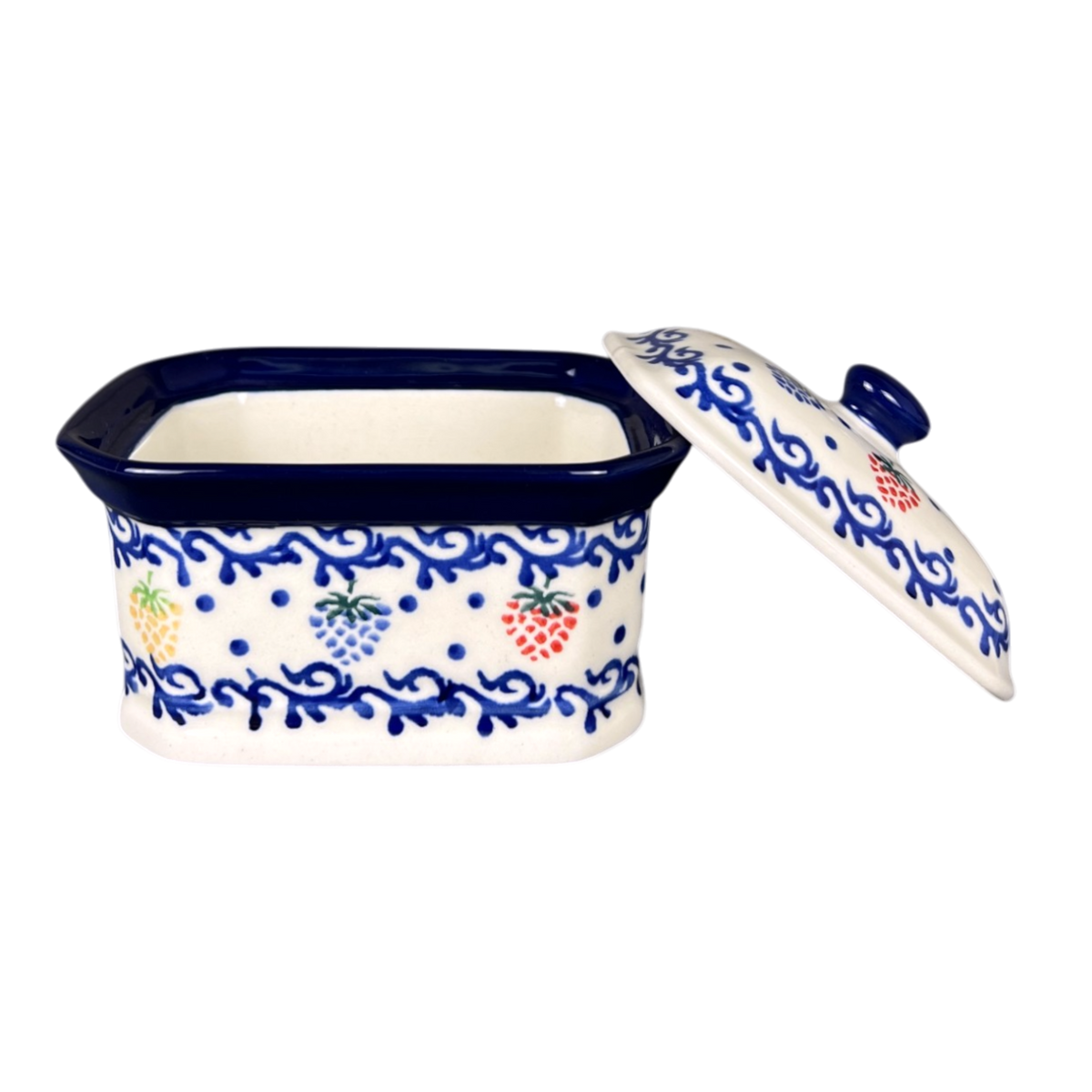 Canister, Rectangular, Small, 4.5" x 3.5" in "Mixed Berries" by Ceramika Artystyczna | A385-1449X