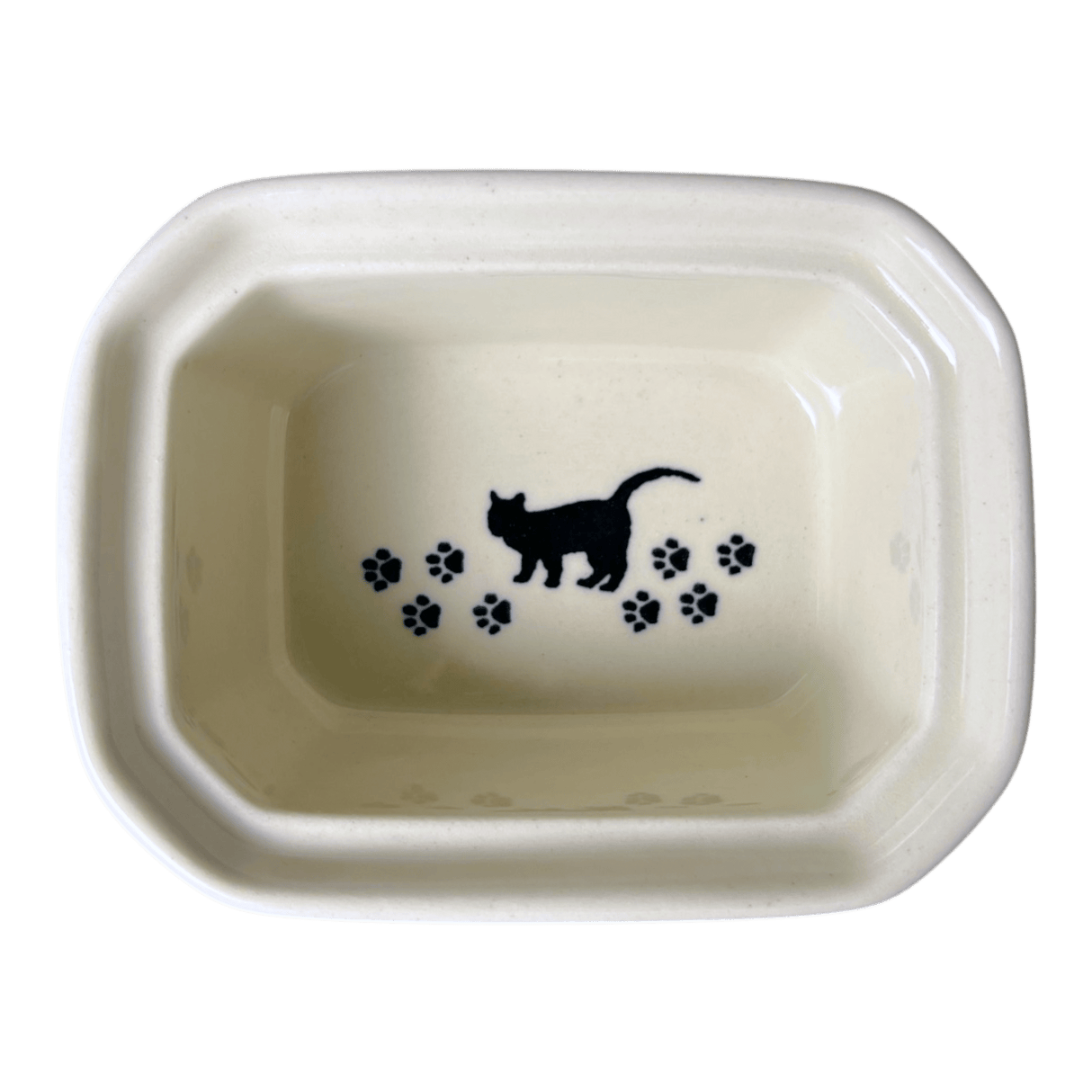 Canister, Rectangular, Small, 4.5" x 3.5" in "Cat Tracks" by Ceramika Artystyczna | A385-1771