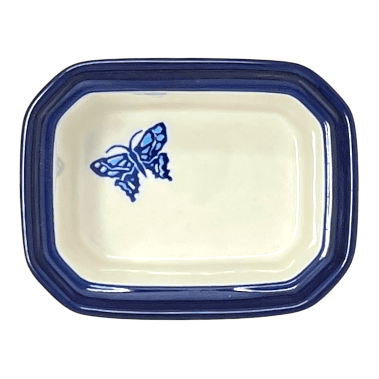 Canister, Rectangular, Small, 4.5" x 3.5" in "Butterfly Tulips" by Ceramika Artystyczna | A385-1937X
