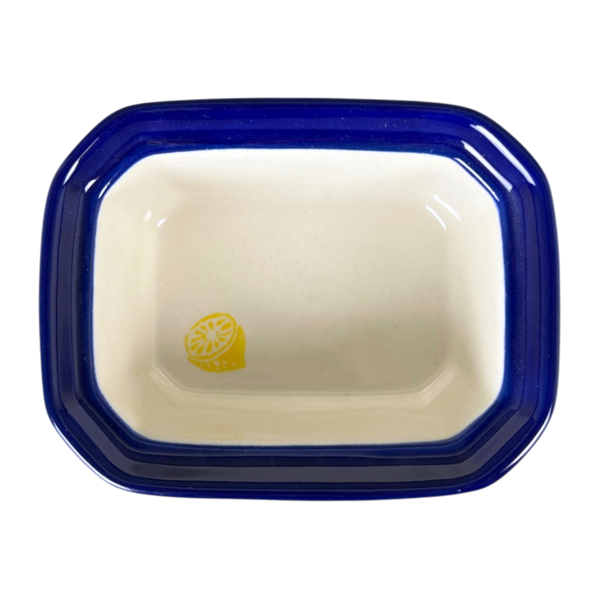 Canister, Rectangular, Small, 4.5" x 3.5" in "Lemons and Leaves" by Ceramika Artystyczna | A385-2749X