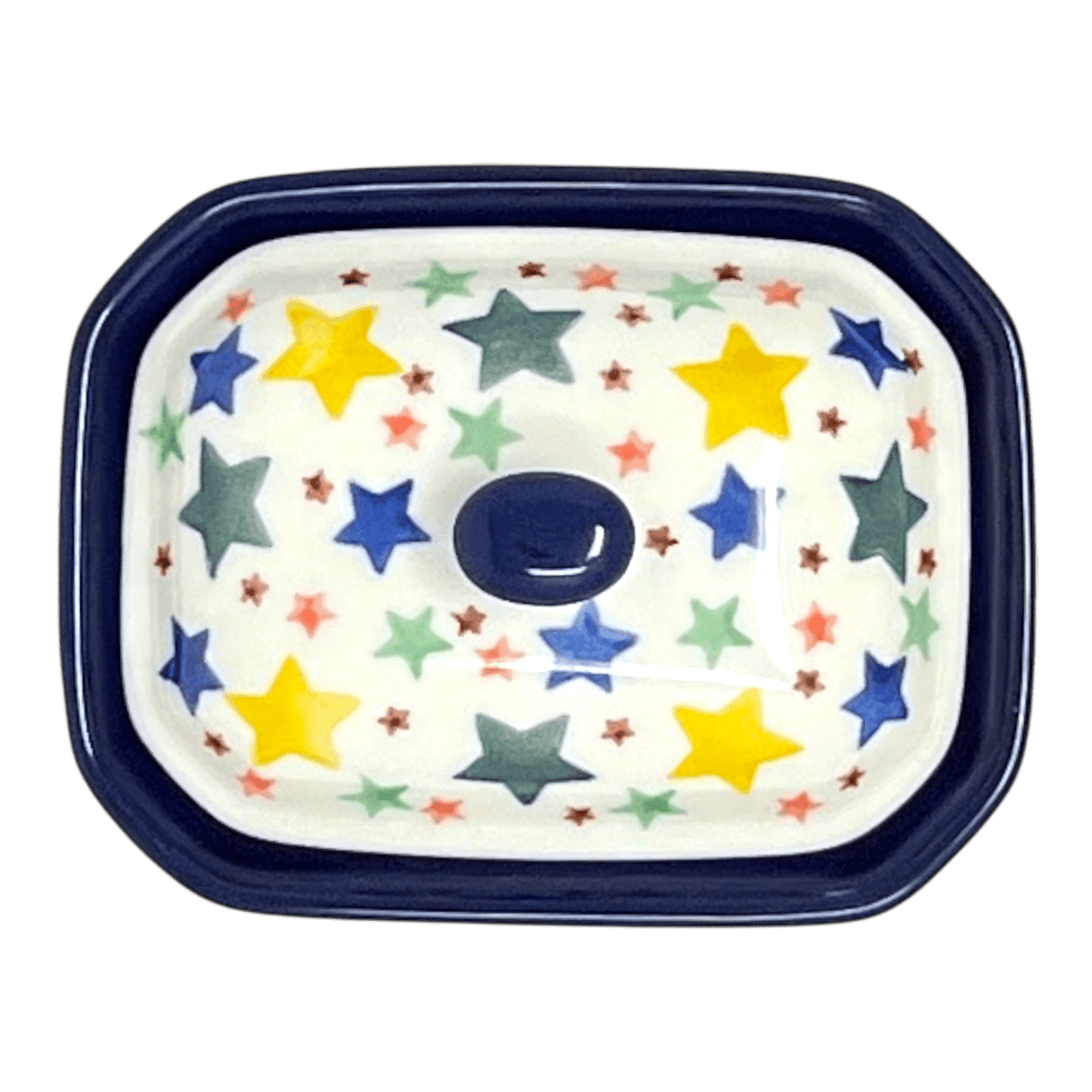 Canister, Rectangular, Small, 4.5" x 3.5" in "Star Shower" by Ceramika Artystyczna | A385-359X