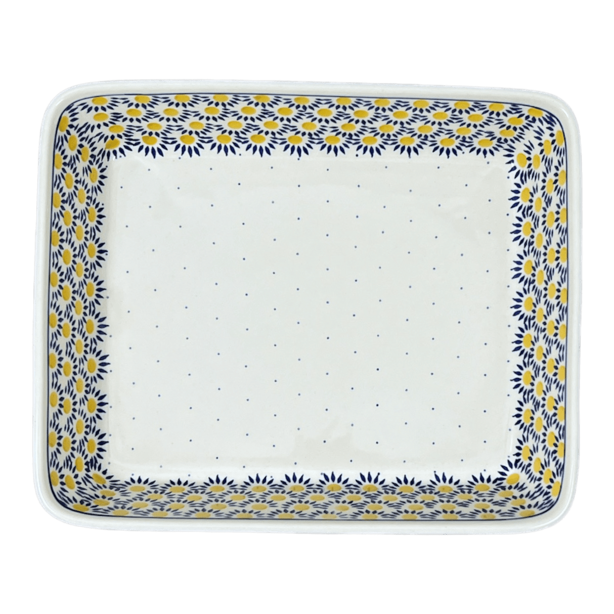 Baker, Lasagna Pan, 10.25" x 12.75" in "Sunny Circle" by Ceramika Artystyczna | A406-0215