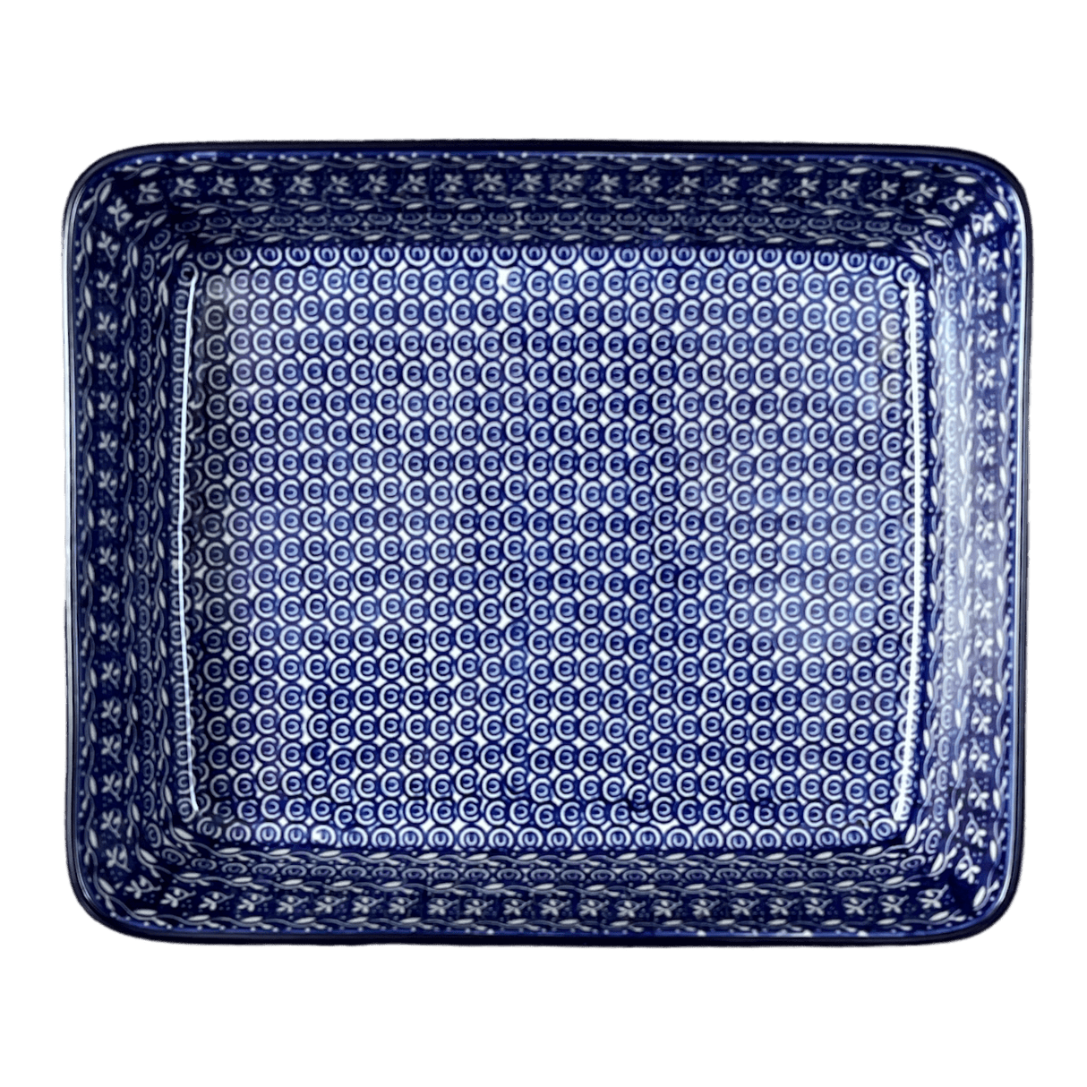 Baker, Lasagna Pan, 10.25" x 12.75" in "Wavy Blues" by Ceramika Artystyczna | A406-905X