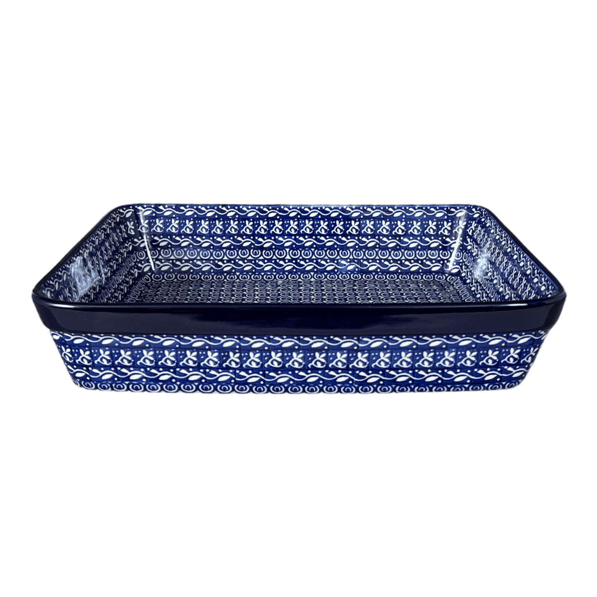 Baker, Lasagna Pan, 10.25" x 12.75" in "Wavy Blues" by Ceramika Artystyczna | A406-905X