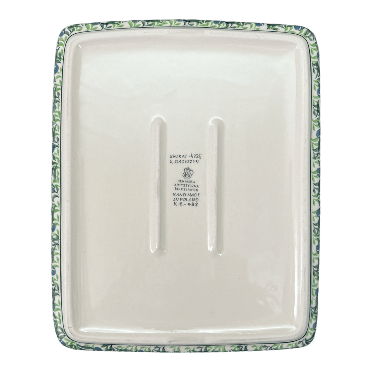 Baker, Lasagna Pan, 10.25" x 12.75" in "Tulip Burst" by Ceramika Artystyczna | A406-U4226